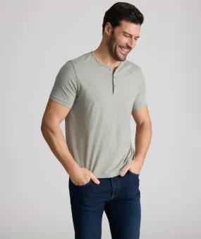 MinimalistStitching Anti-pilling EcoSoft? Short-Sleeve Henley