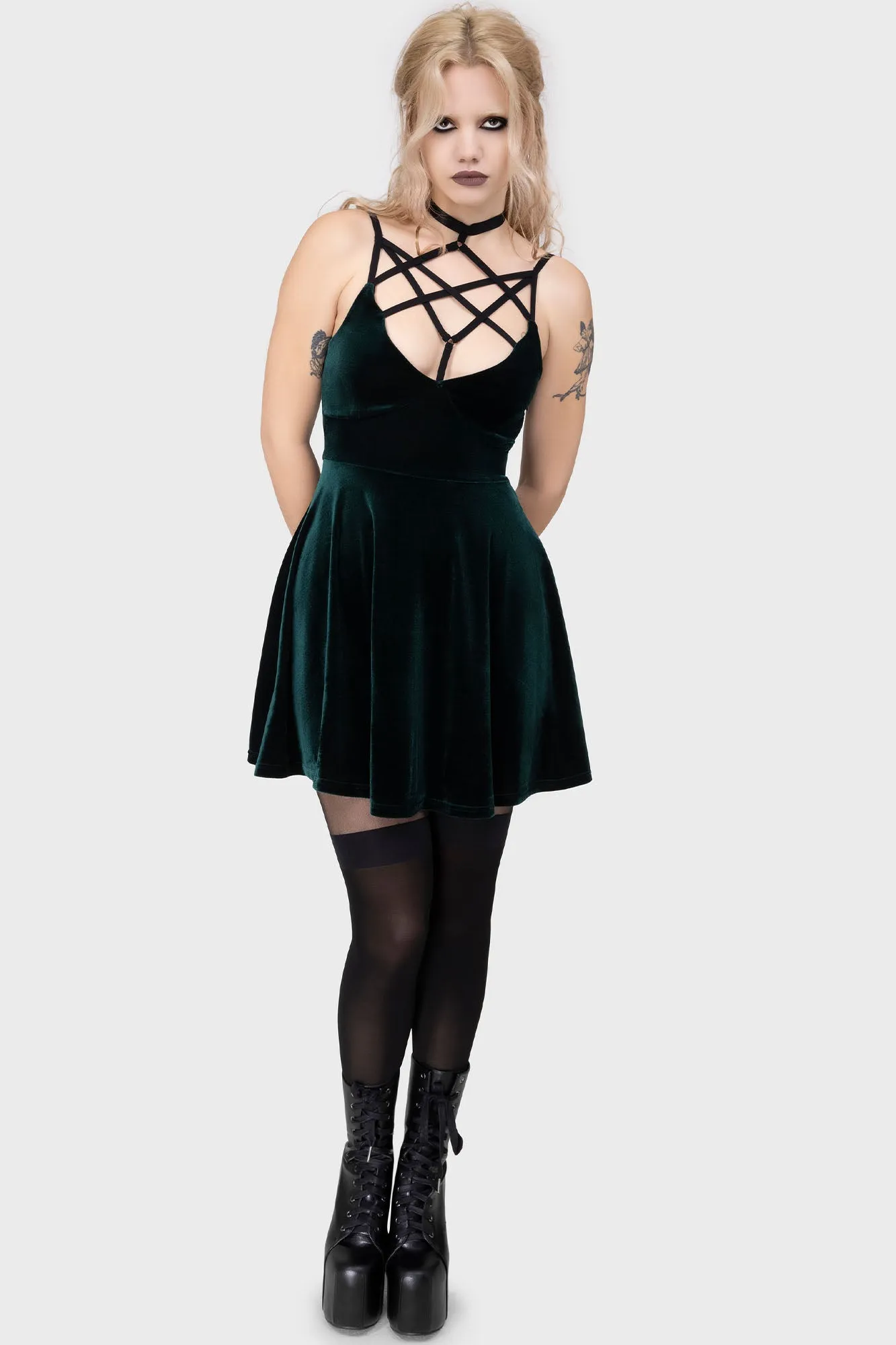 Cozy Wear Magica Skater Dress [EMERALD]