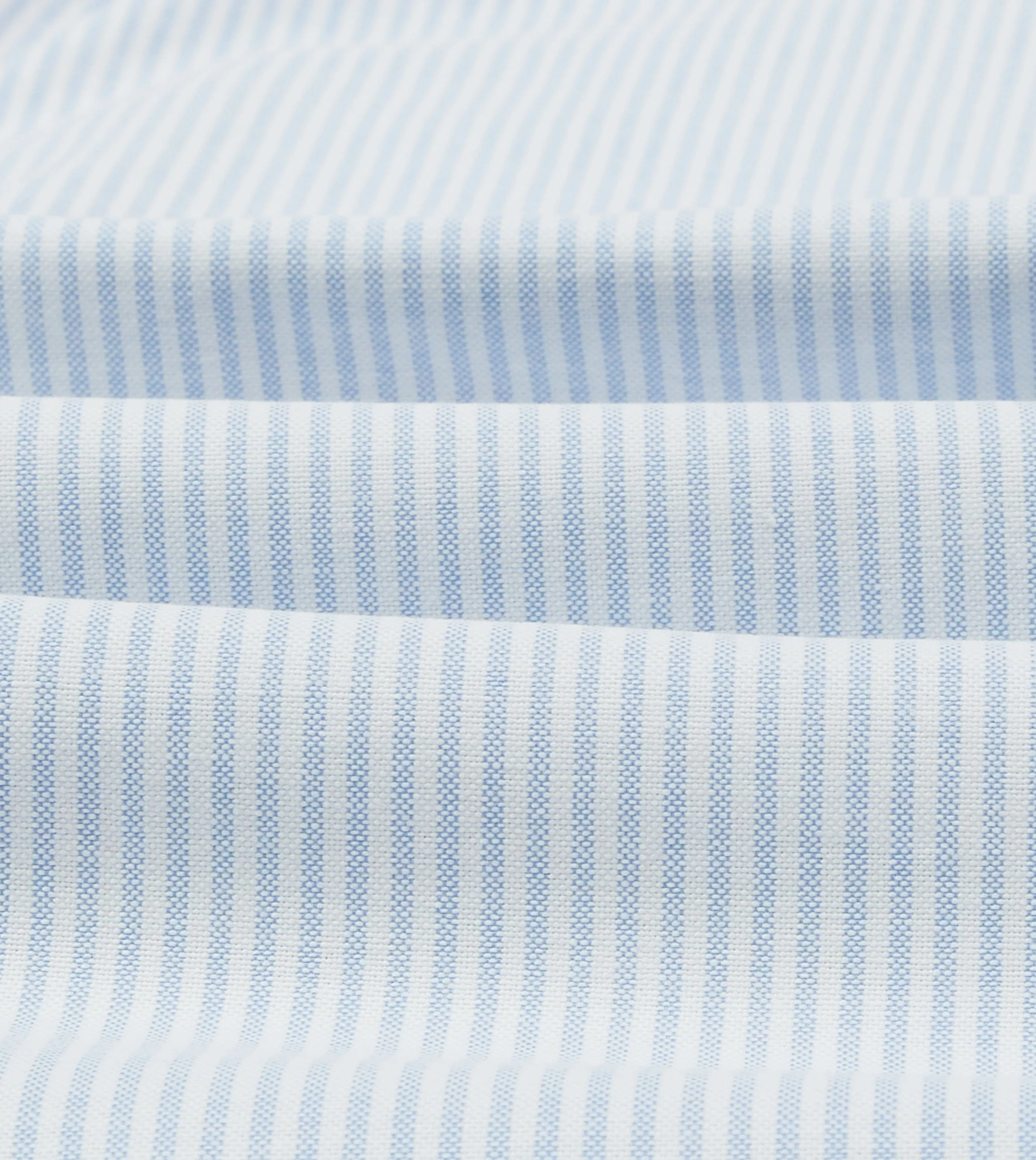 Blue Ticking Stripe Oxford Cloth Button-Down Work Shirt Plus size option