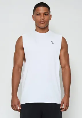 CUTAWAY VEST WHITE Pre Shrunk Cotton Preppy