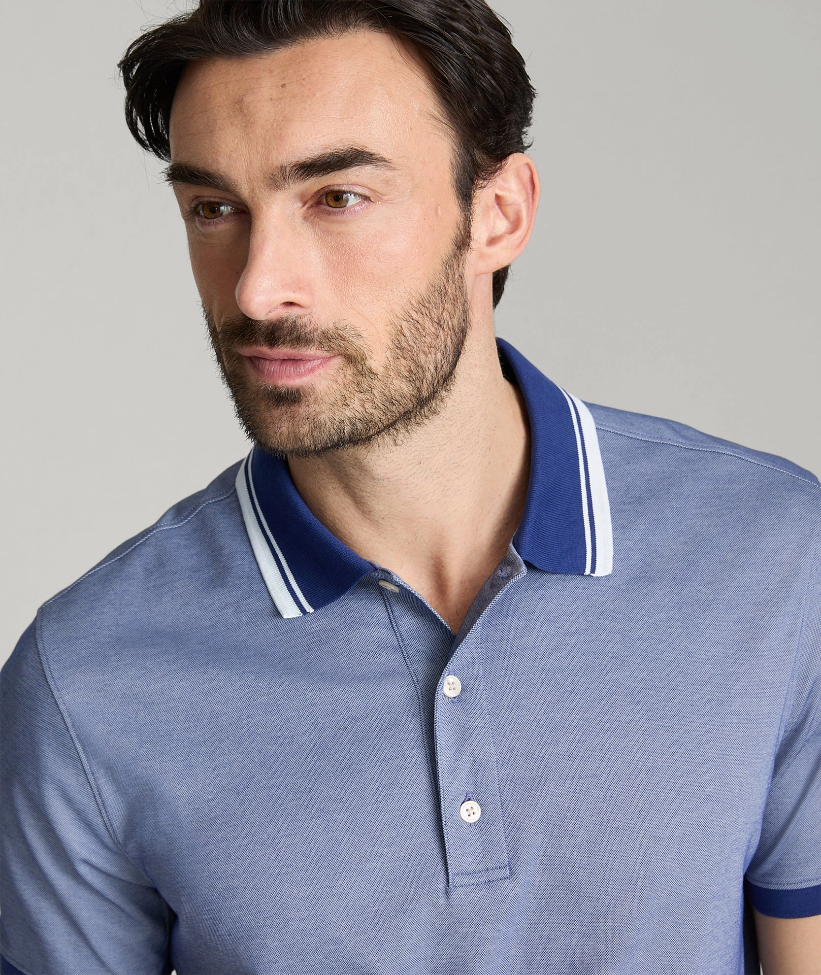 Tipped Performance Polo Relaxed Collar Relaxed Layers