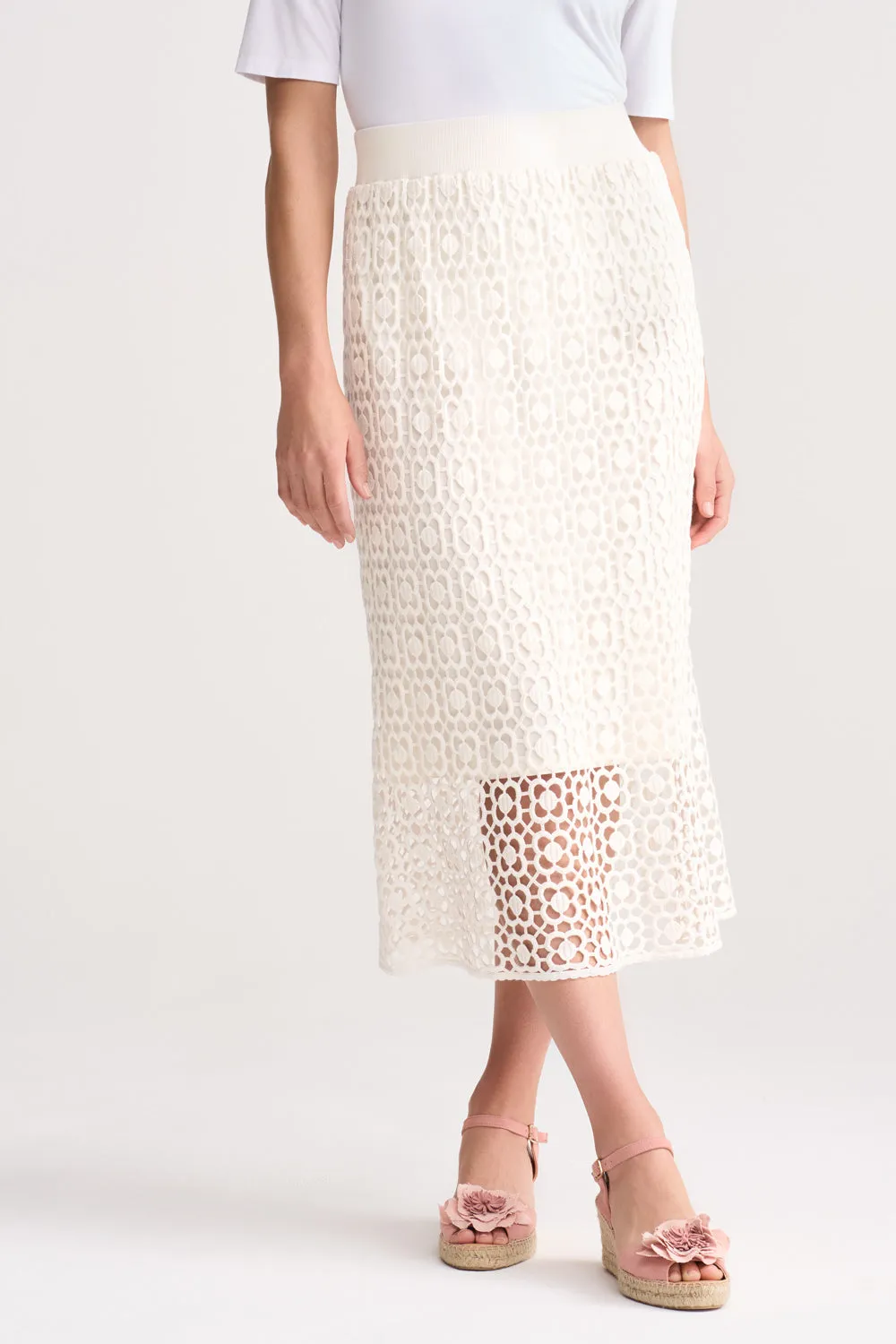 Cotton Lace Skirt - Chalk Beach Day