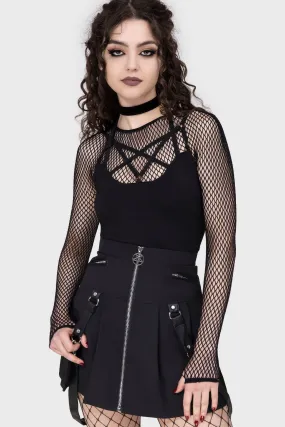Layered Look Striped Design Blaire B*tch Mini Skirt [B]