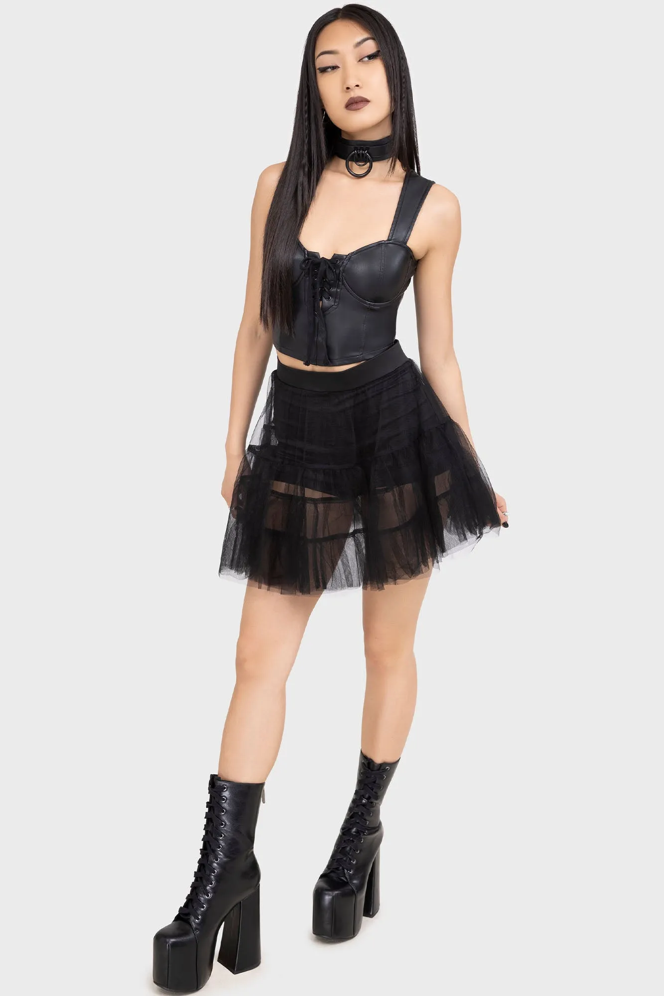 Dance All Night Mini Skirt Delicate Texture Lined interior
