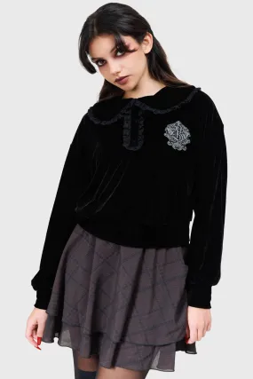 Minimalist Button Placket Darkmoor Academy Sweatshirt