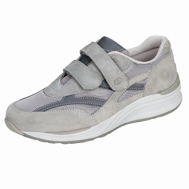Mens SAS JV Mesh Active Sneaker Gray Spring Walk Busy Lifestyle