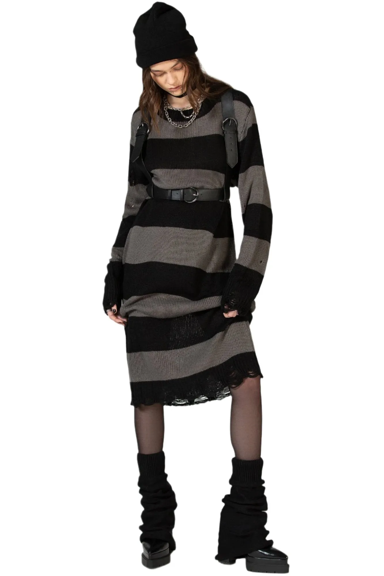 Warm Base Stream Cut Within Souls Sweater Dress