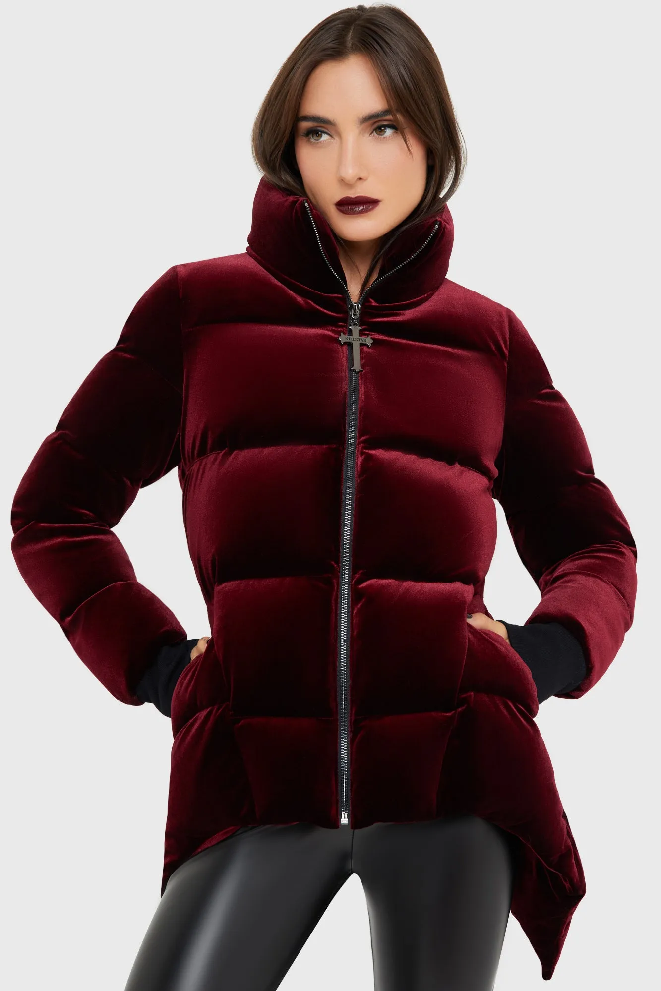Active Urban Layer Deadliest Nightvelvet Puffer Coat [RED]