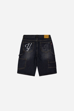MultiPocket Design Denim Jorts | Black Wash