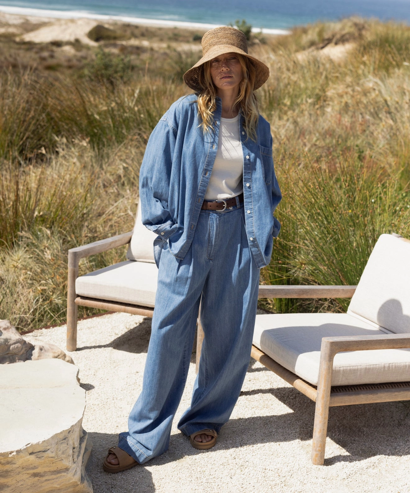 Denim Newport Trouser UVProtectiveLayer Relaxed Comfort Look
