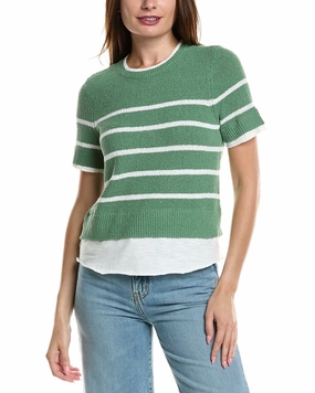 Design History 2Fer Sweater Layered Neckline