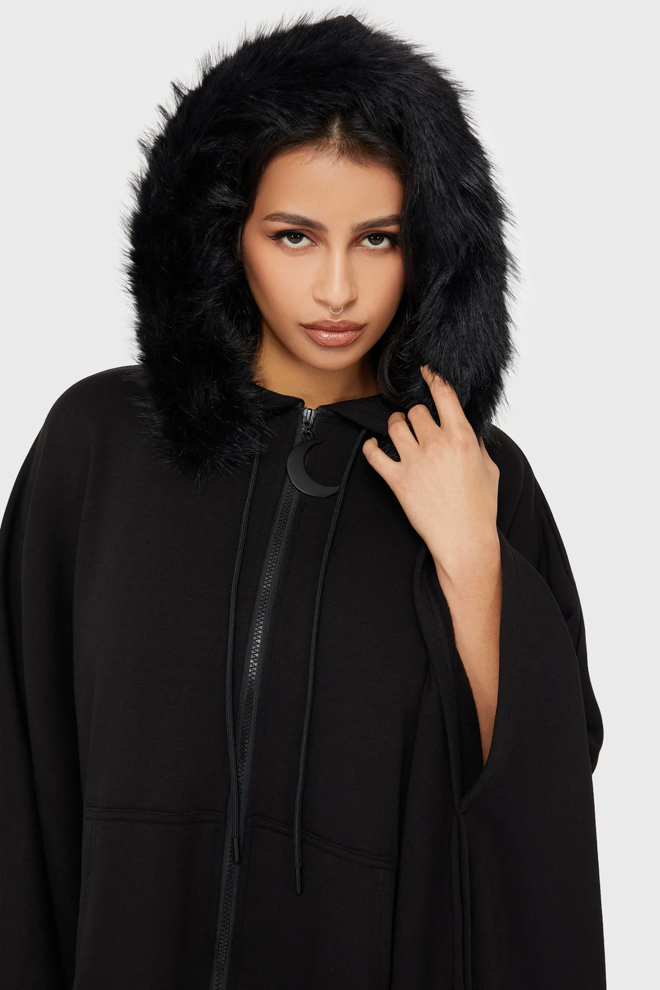 Reflective Safety Accents Waterproof Zipper Moonlight Rager Cloak