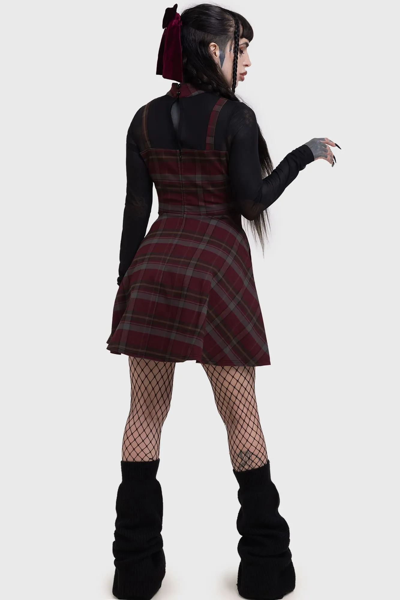 Chic Tailoring Raw-Hem Sable Riot Dress