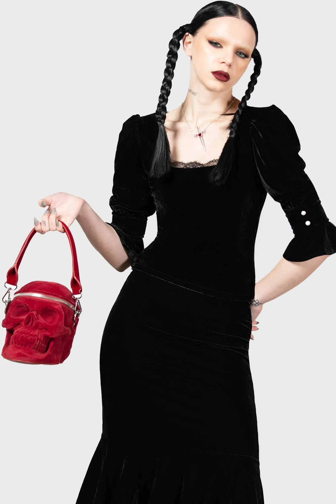 Versatile Layering Piece Cool Design Dottie Dottie Velvet Top