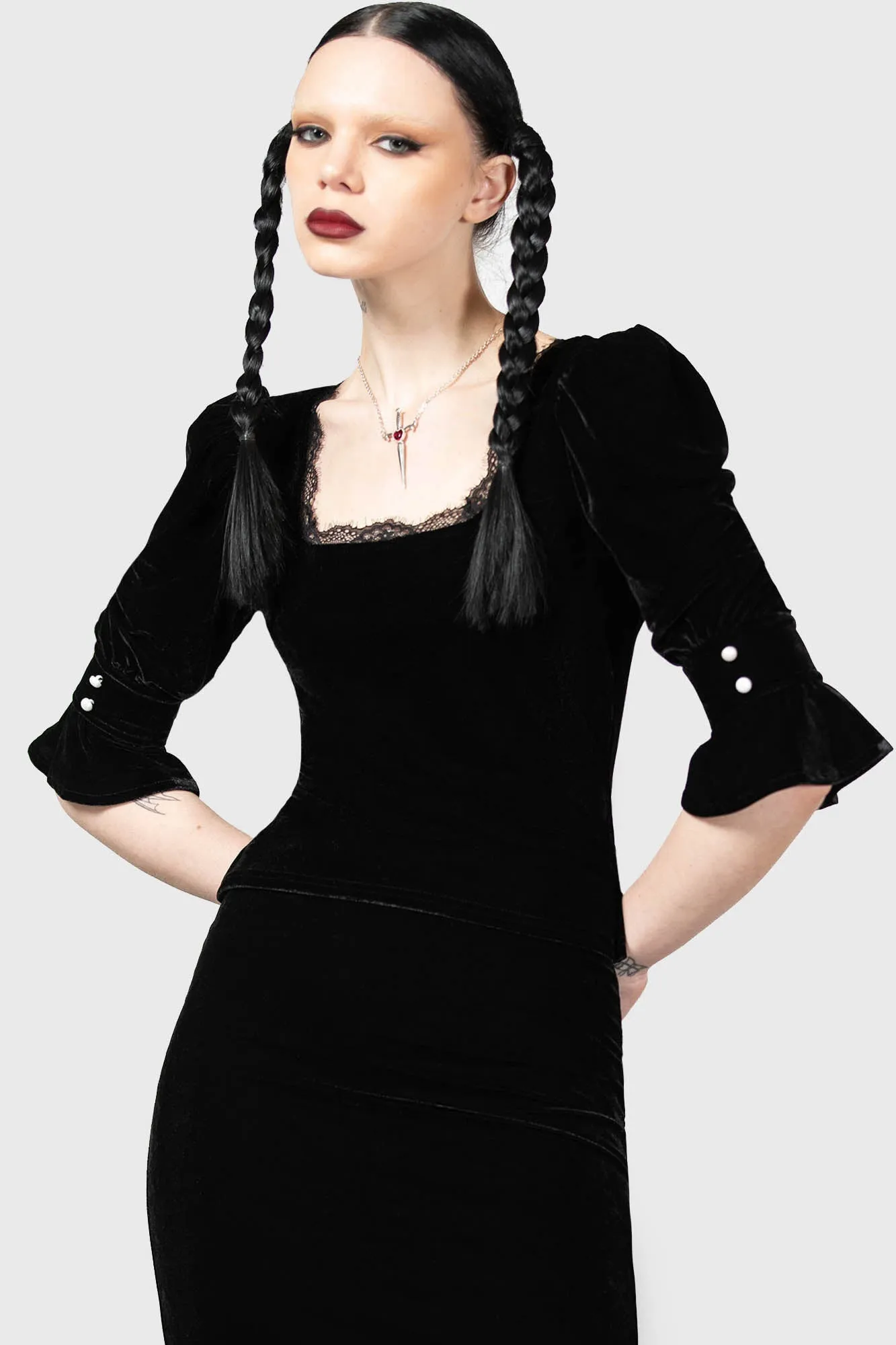 Dottie Dottie Velvet Top Active Wear