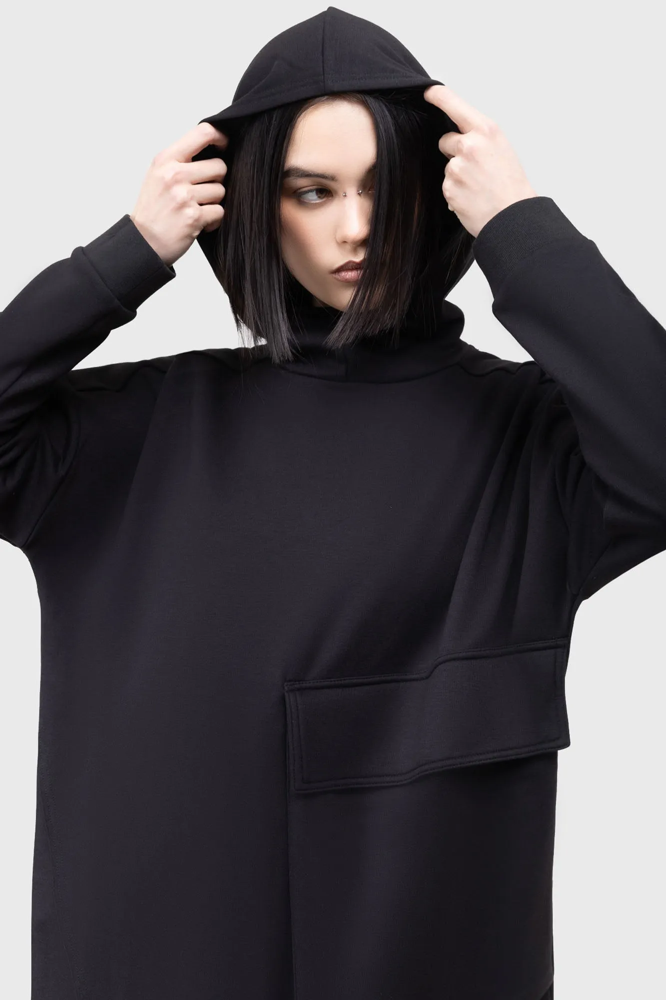 Rat like school setting Sinistrae Longline Hoodie