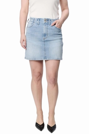 Soft Palette Neutral Look Quinn Mini Skirt In Catalina