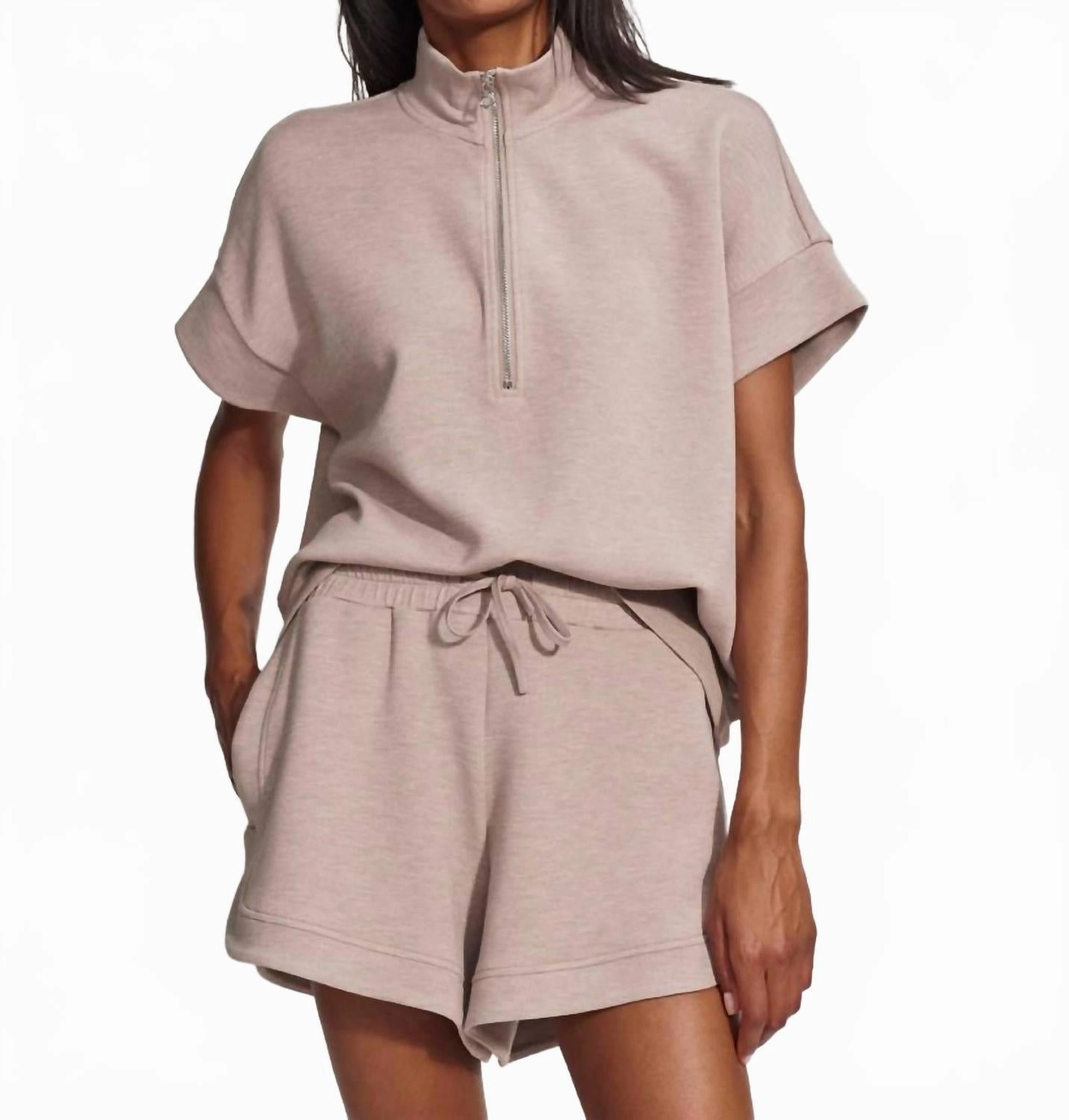 Ollie High Rise Short In Taupe Marl housewarming gift
