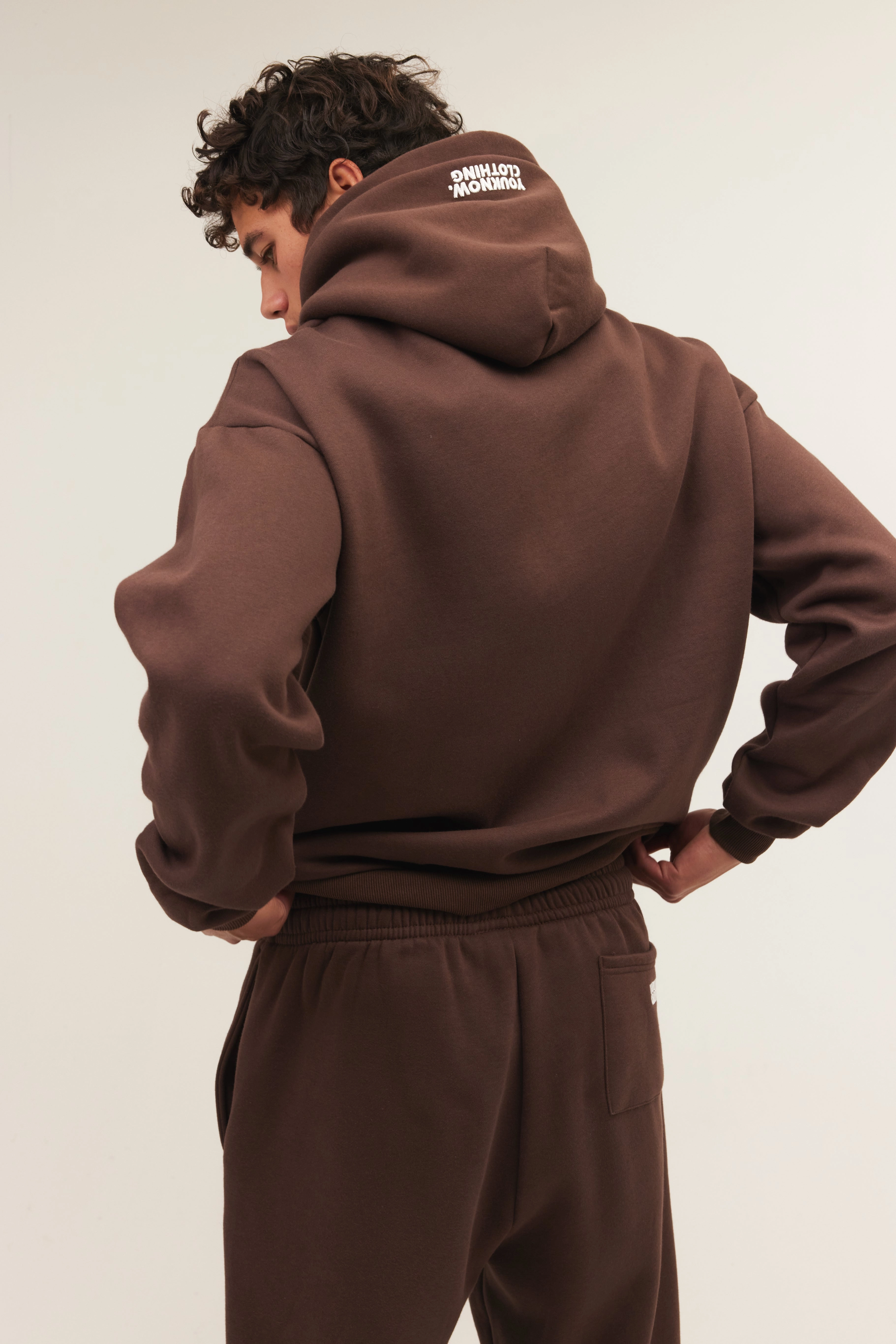 BLOCK HOODIE | Brown Breathability