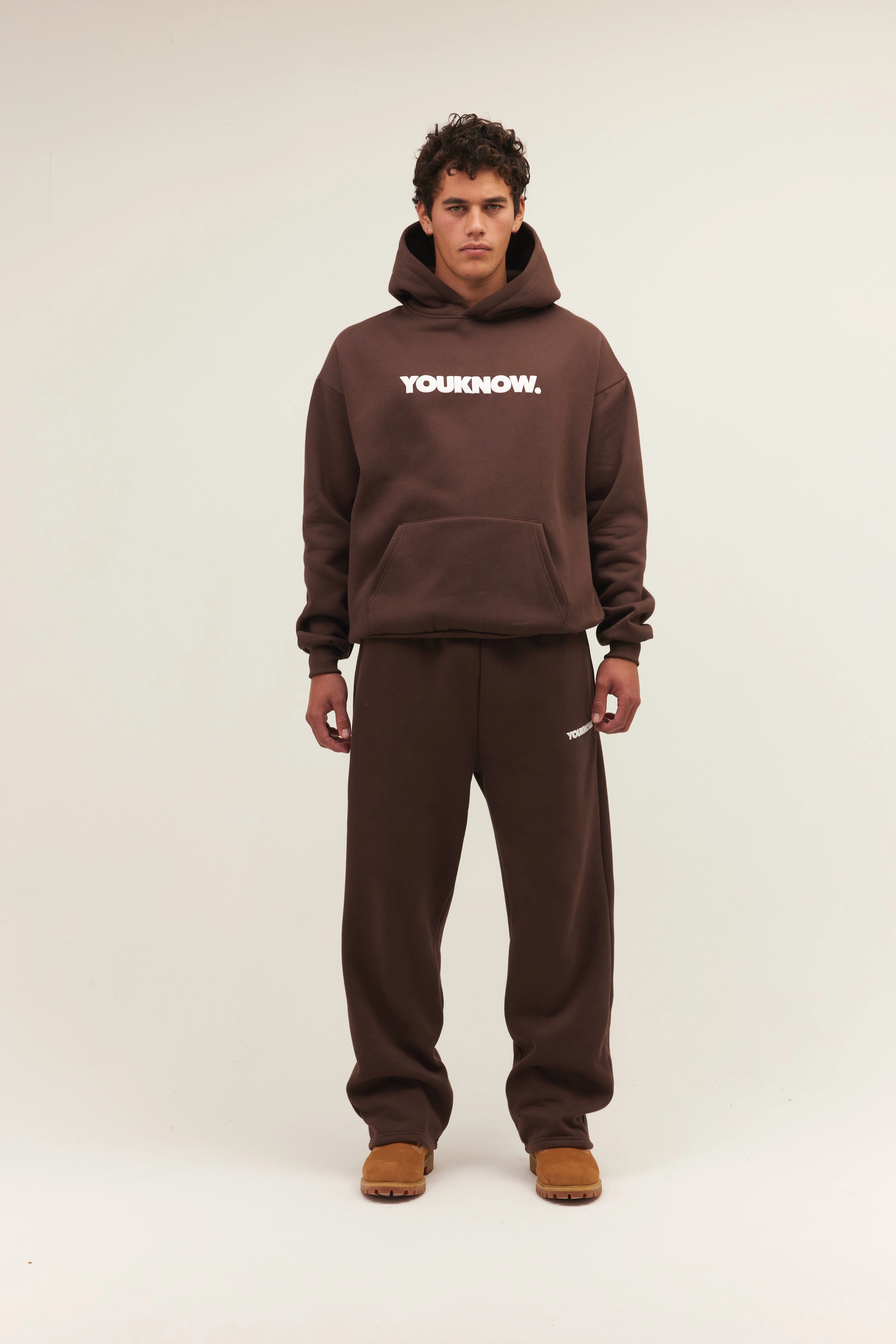 Runway Inspired BLOCK HOODIE | Brown