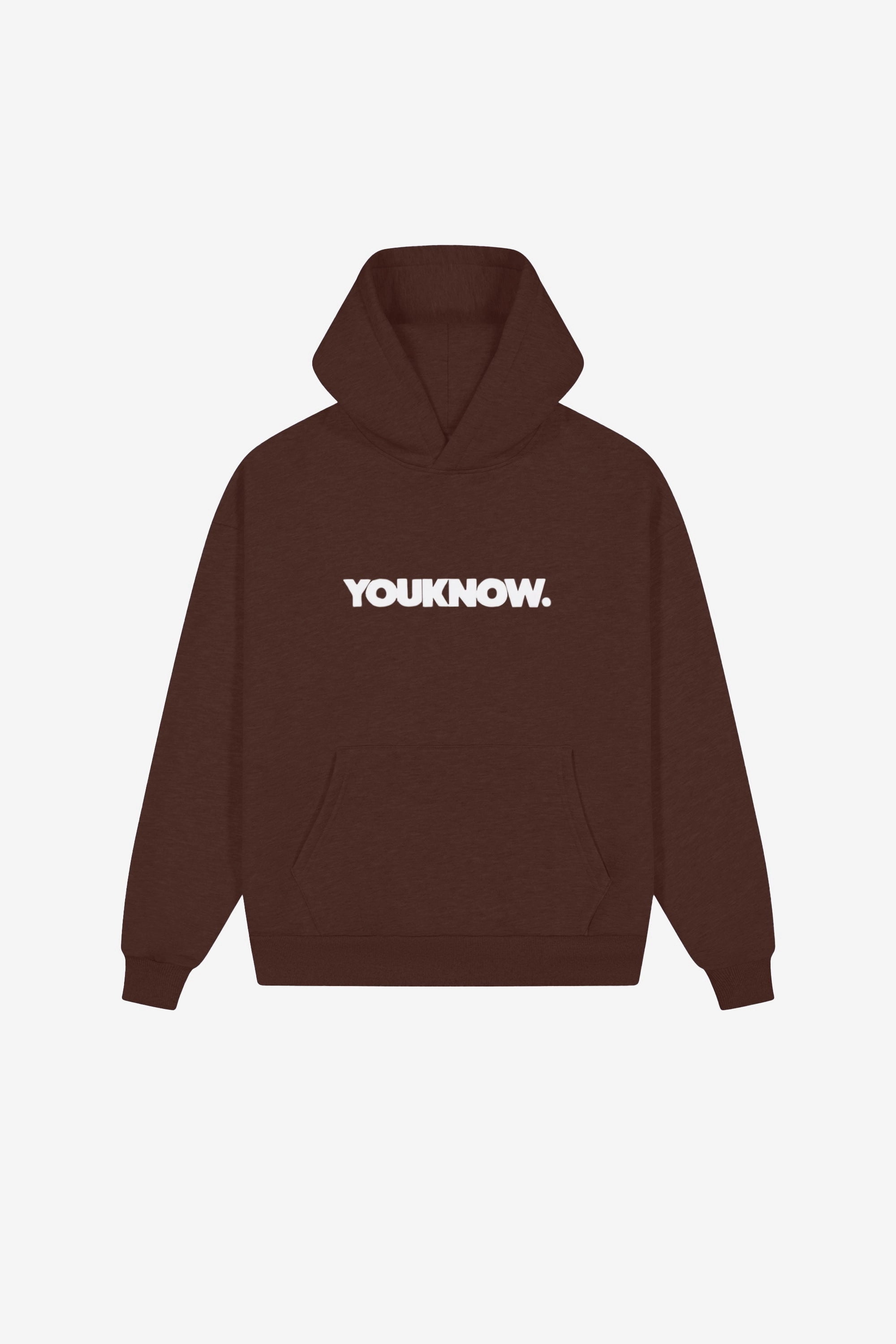 Faded Wash Effect BLOCK HOODIE | Brown