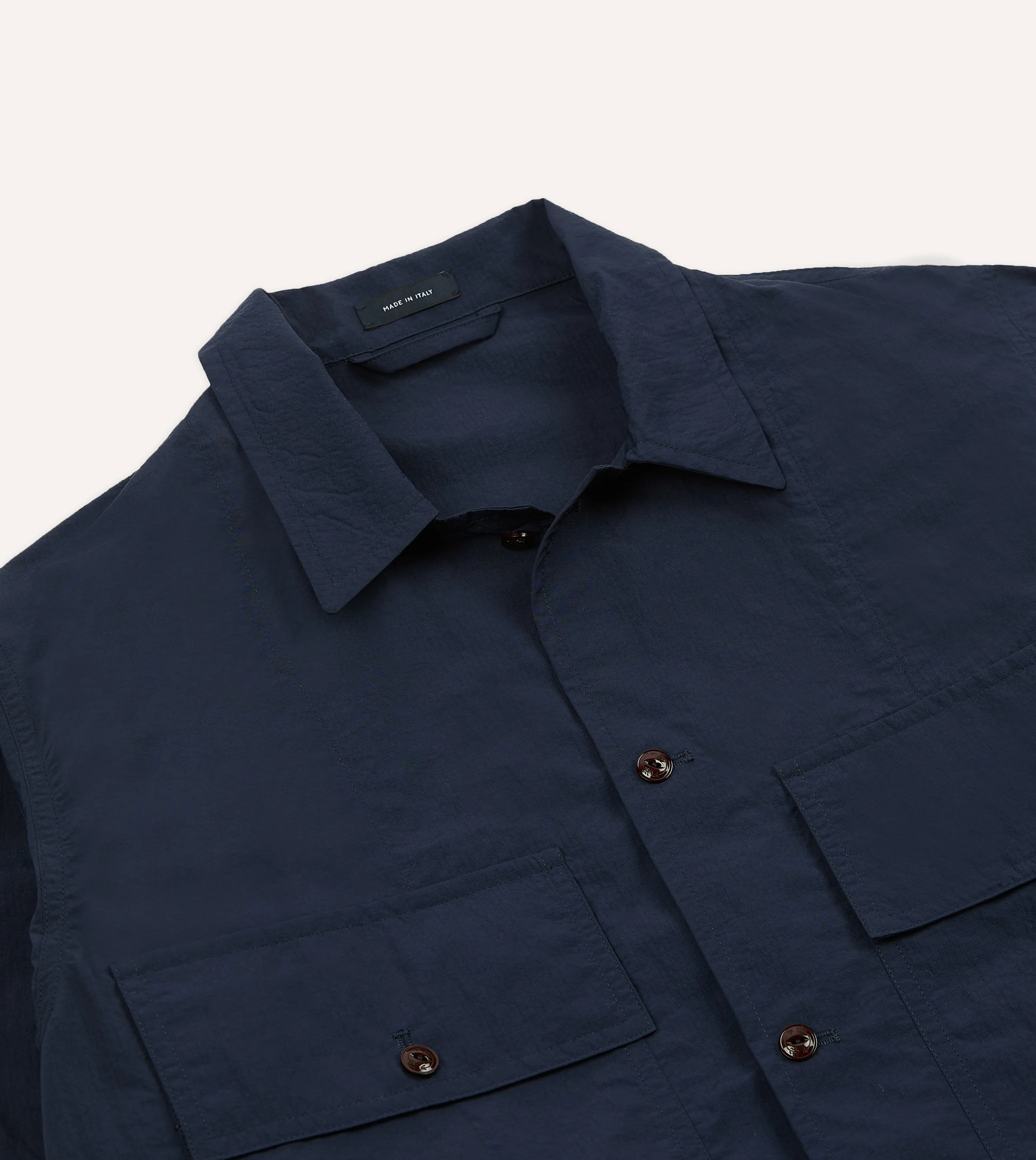 Drake??s and New Balance Nylon Packable Shirt Chambray Fabric No Slip Shoulder Grips