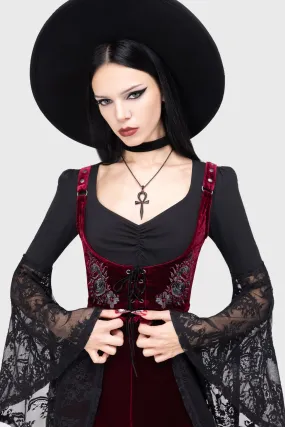 Reflective Detailing AntiStatic Material A Devil's Rose Underbust Corset Top