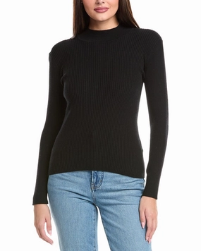 WISPR Francie Mock Neck Silk-Blend Sweater Cozy Knit