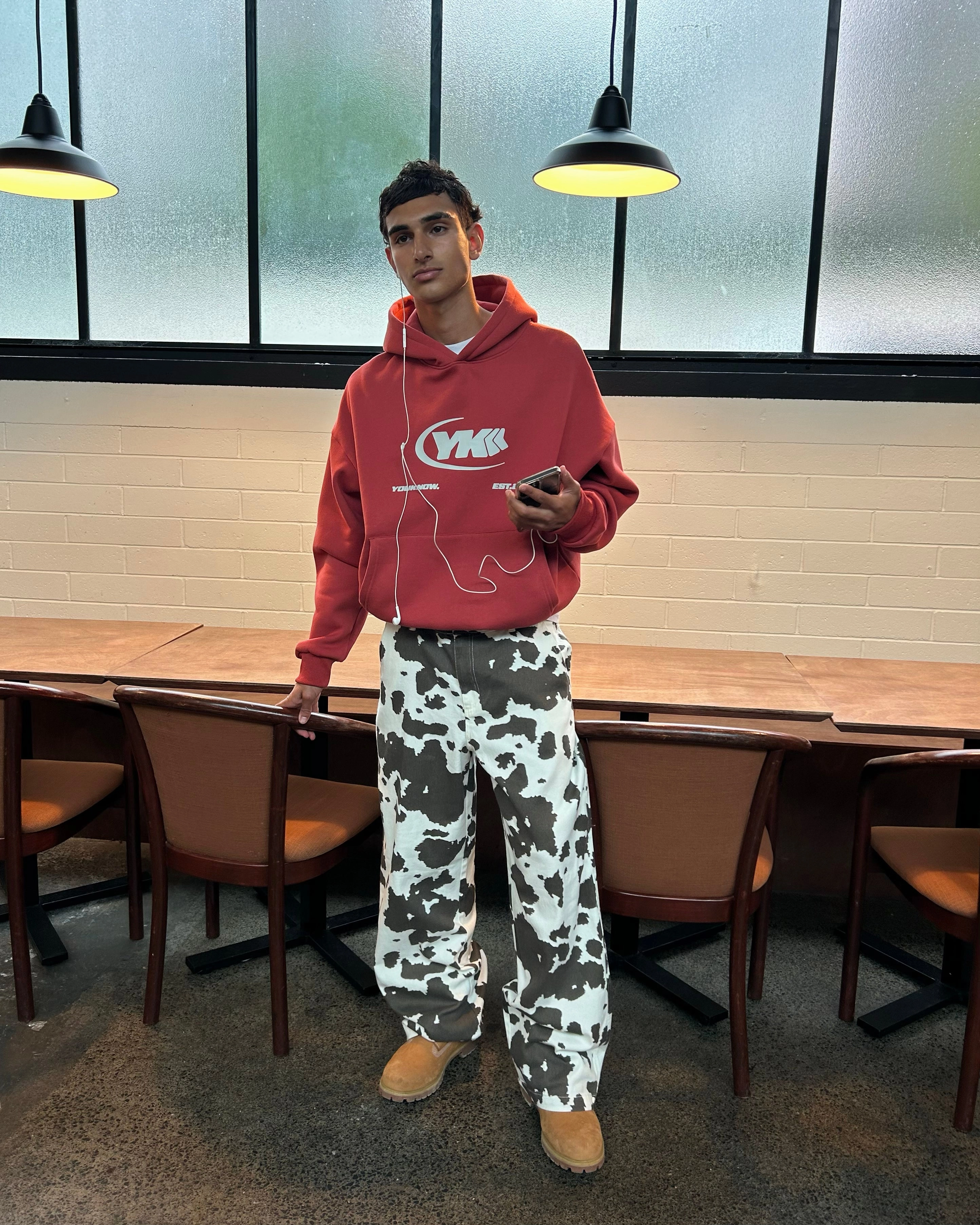 skateboard ride Icon Hoodie | Vintage Red
