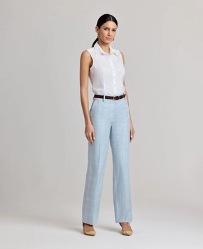 Tania Wool Blend Check Trousers Packable Fit All Occasion