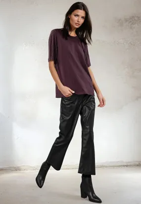 EAGLE T-SHIRT MAUVE WINE Active Wear easygoing look