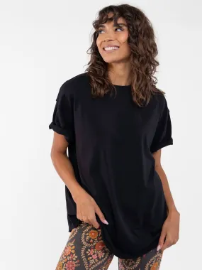 Take It In Cotton Tee - Black EasyCareFabric Chilly Comfort Wear