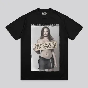NEED MONEY T-SHIRT JET BLACK High Durability Weave Smart Casual