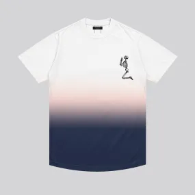 Travel Trend PRAYING SKELETON PINK & NAVY T-SHIRT