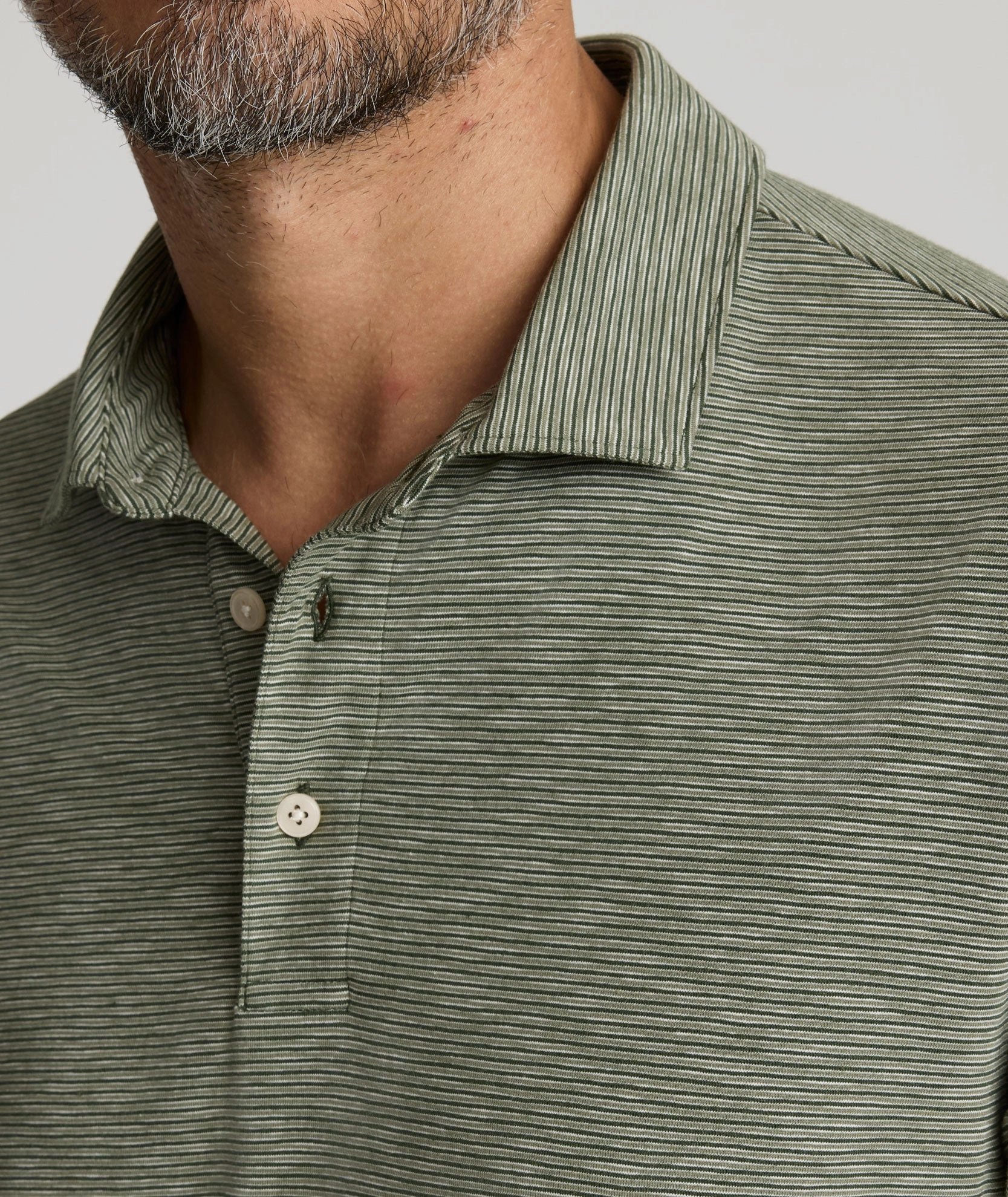Jersey Slub Long-Sleeve Polo ZeroIrritation Seams