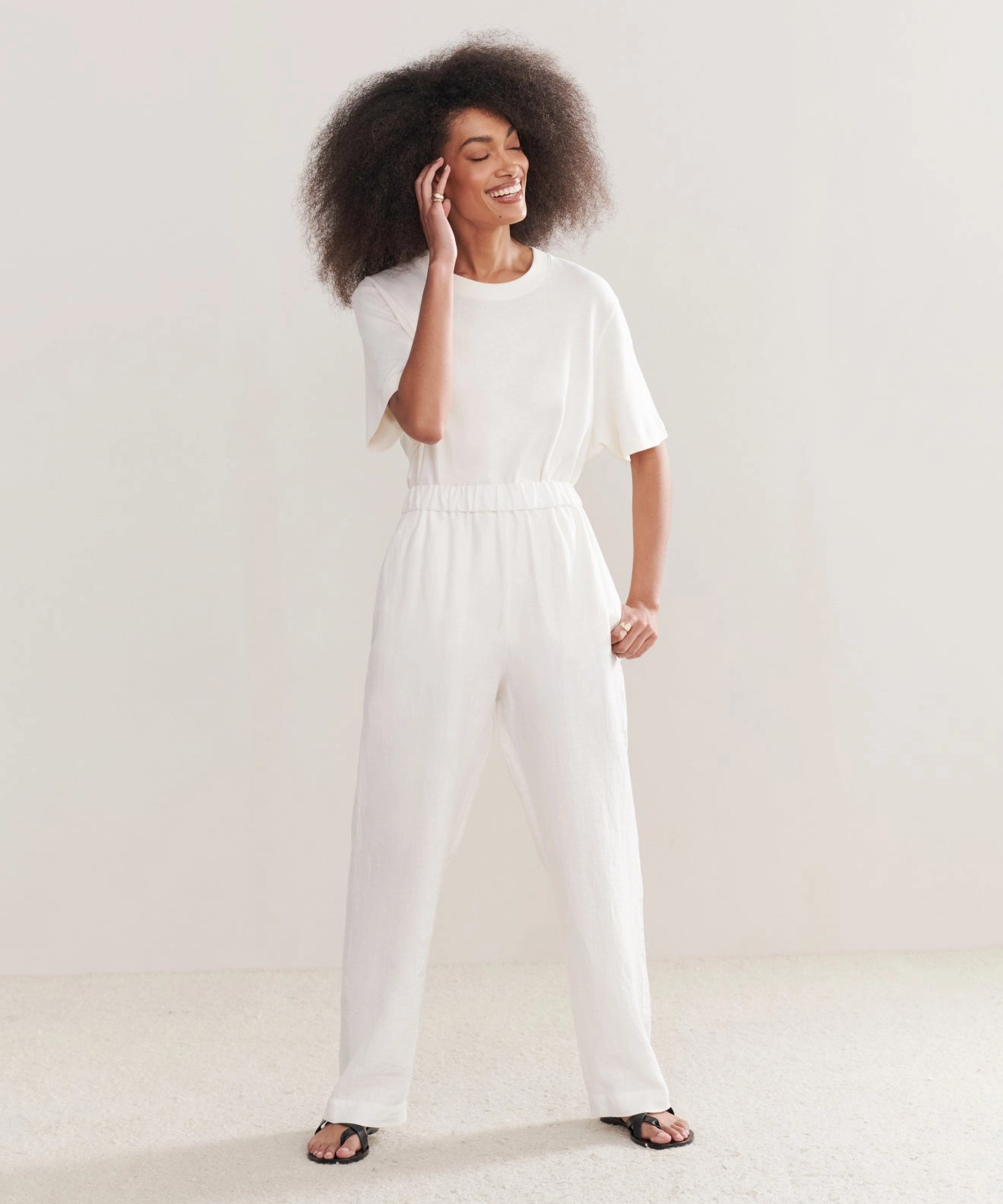 Hygienic Inner Layer Cozy Fit Linen Logan Pant