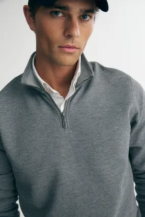 Ottoman half zip sweater Biodegradable Textile