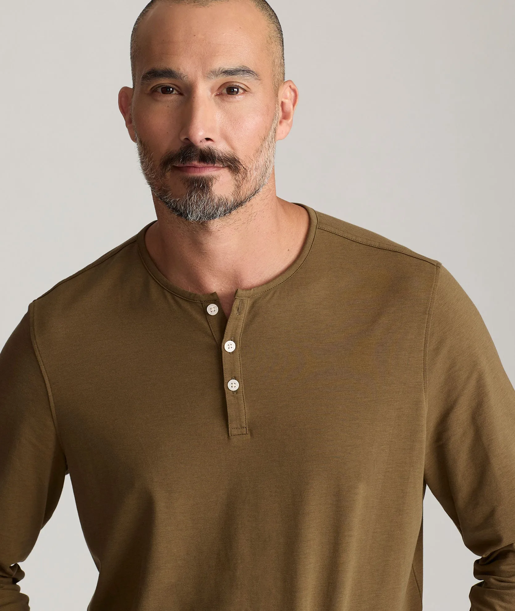 EcoSoft? Henley Matte Look Light and Comfortable