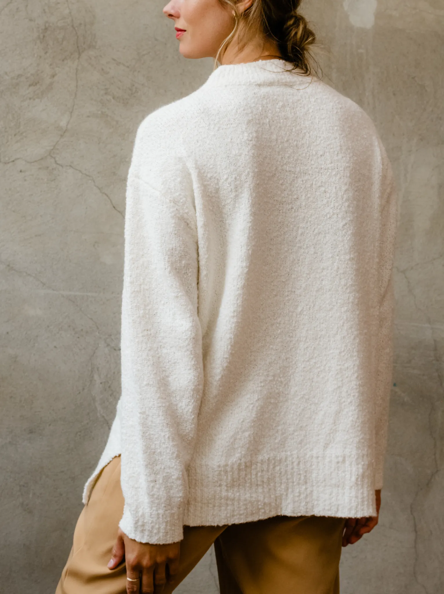 Alexis Boucle Sweater - Almond Layering Piece