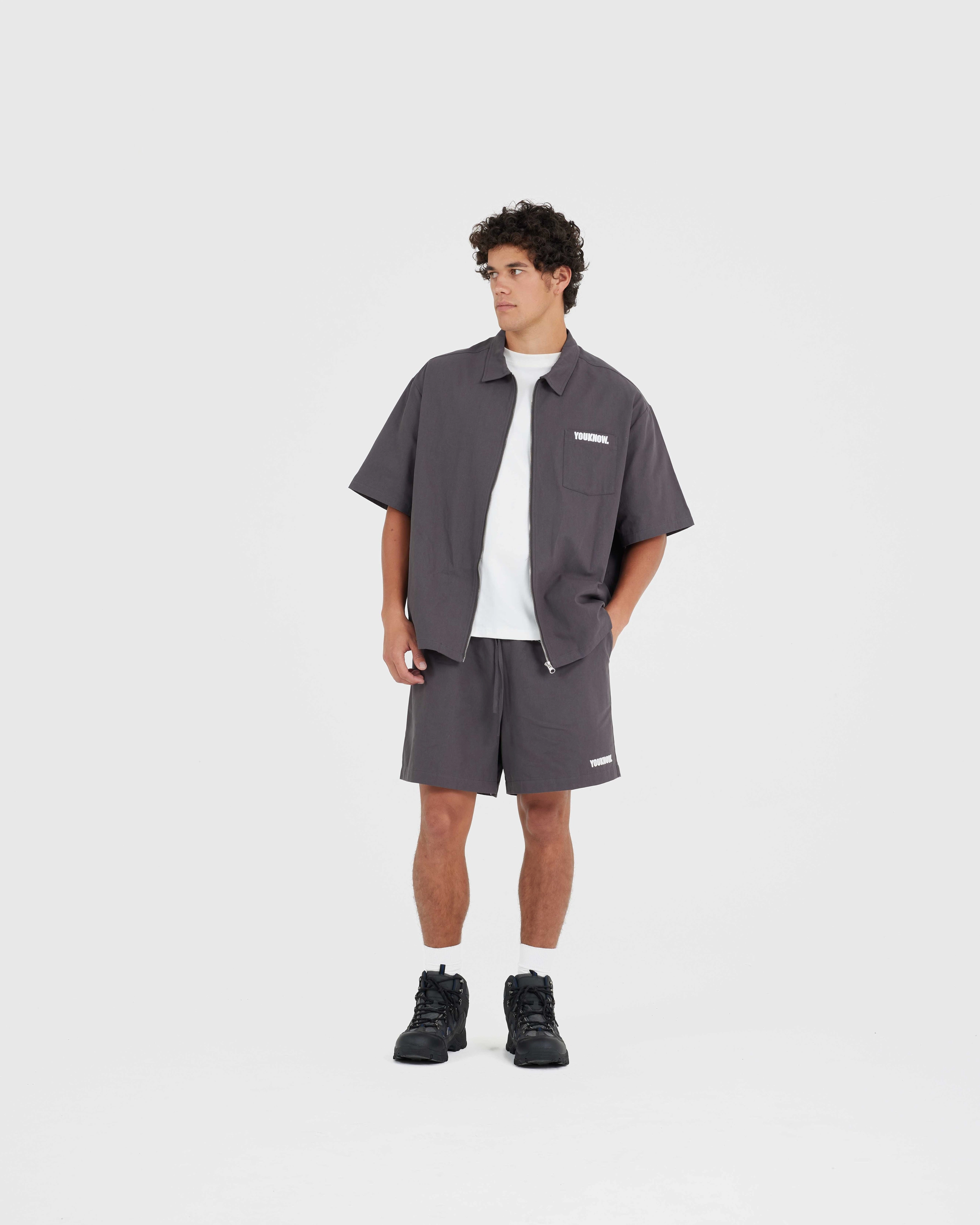 DRILL SHORTS | Charcoal Drill Static Free Finish sustainable product