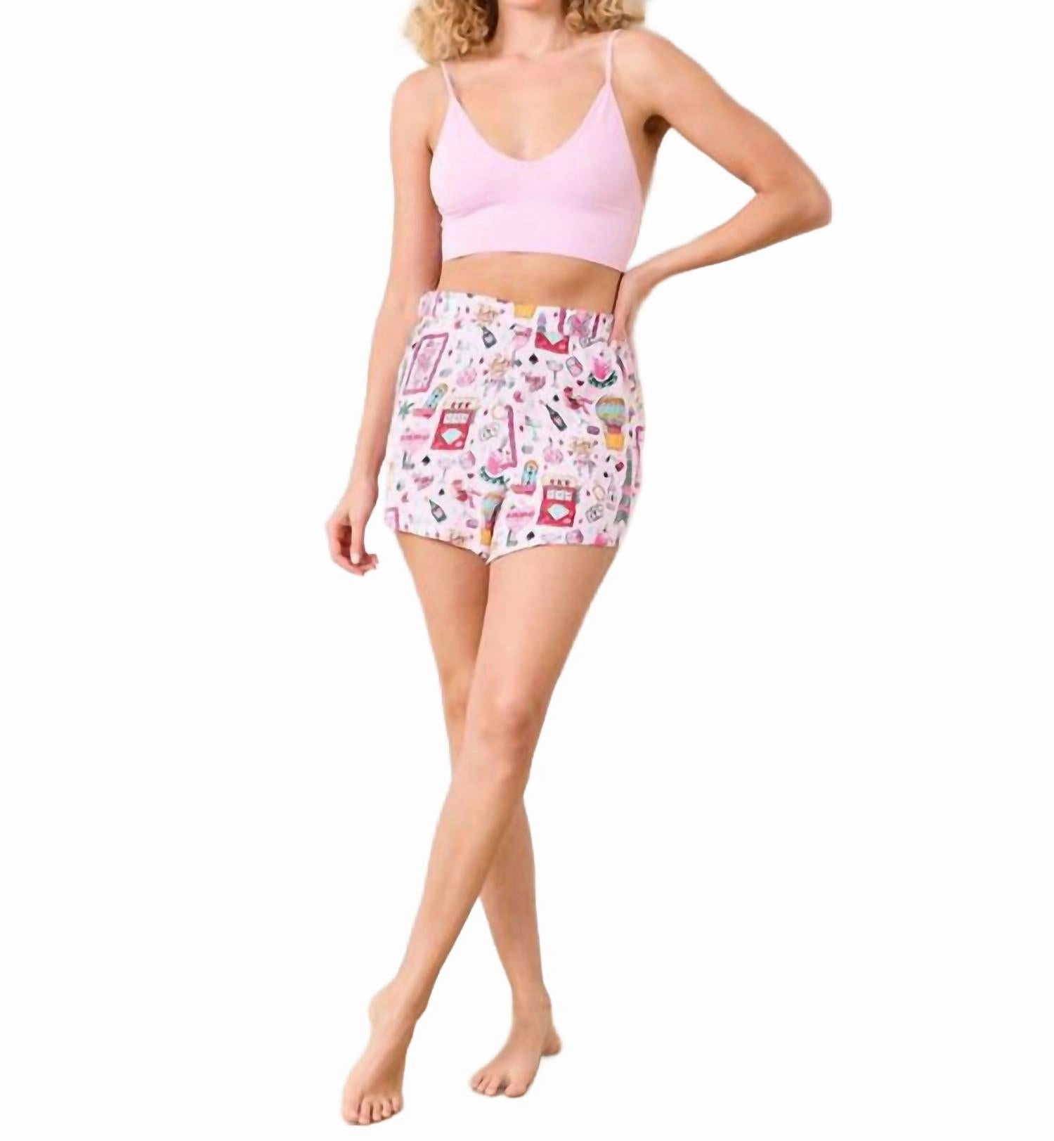 Eco Satin Sweet Dream Short In Lucky Pink Low Profile Closure System Breathable Material