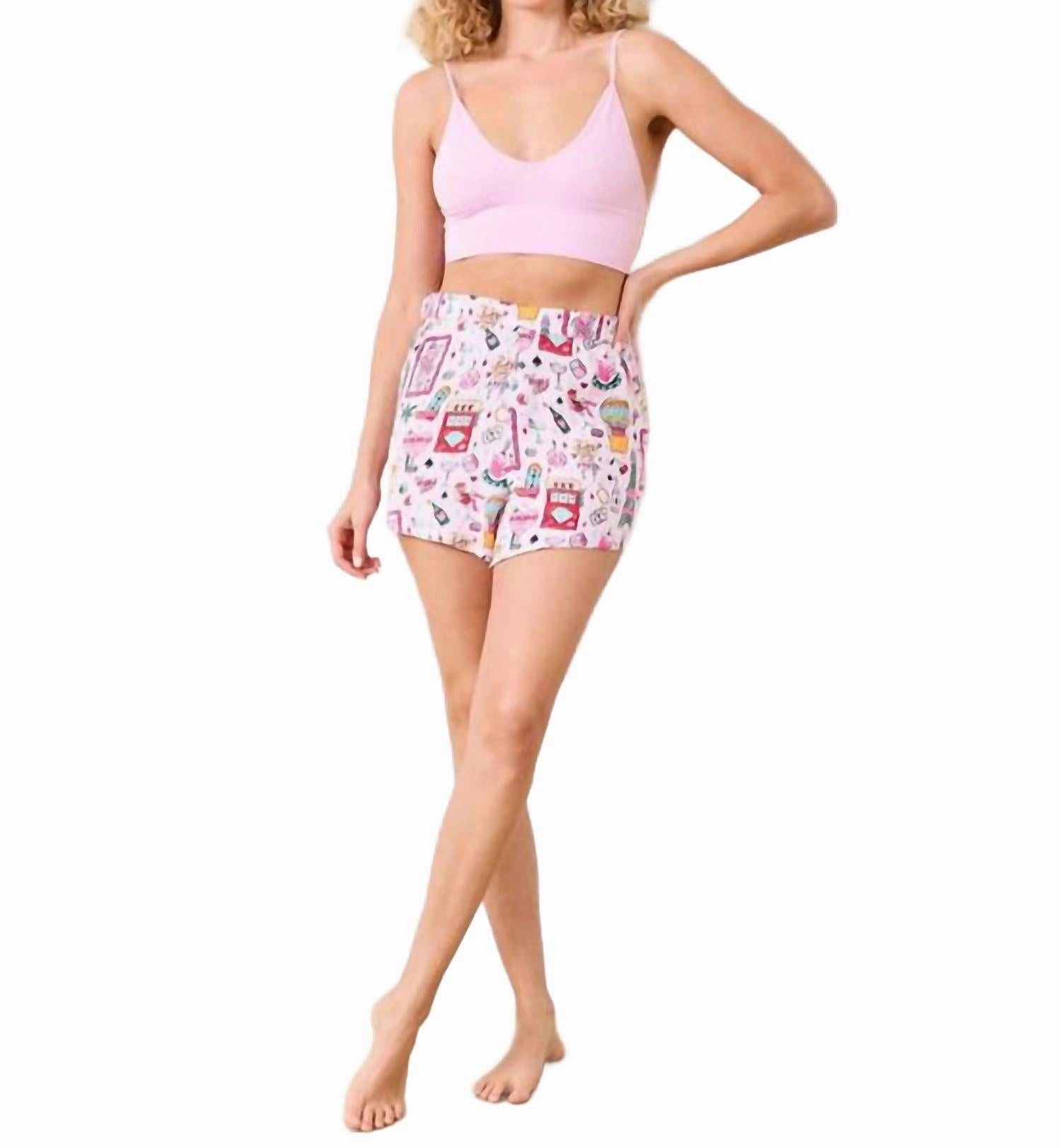 swimming accessory Eco Satin Sweet Dream Short In Lucky Pink