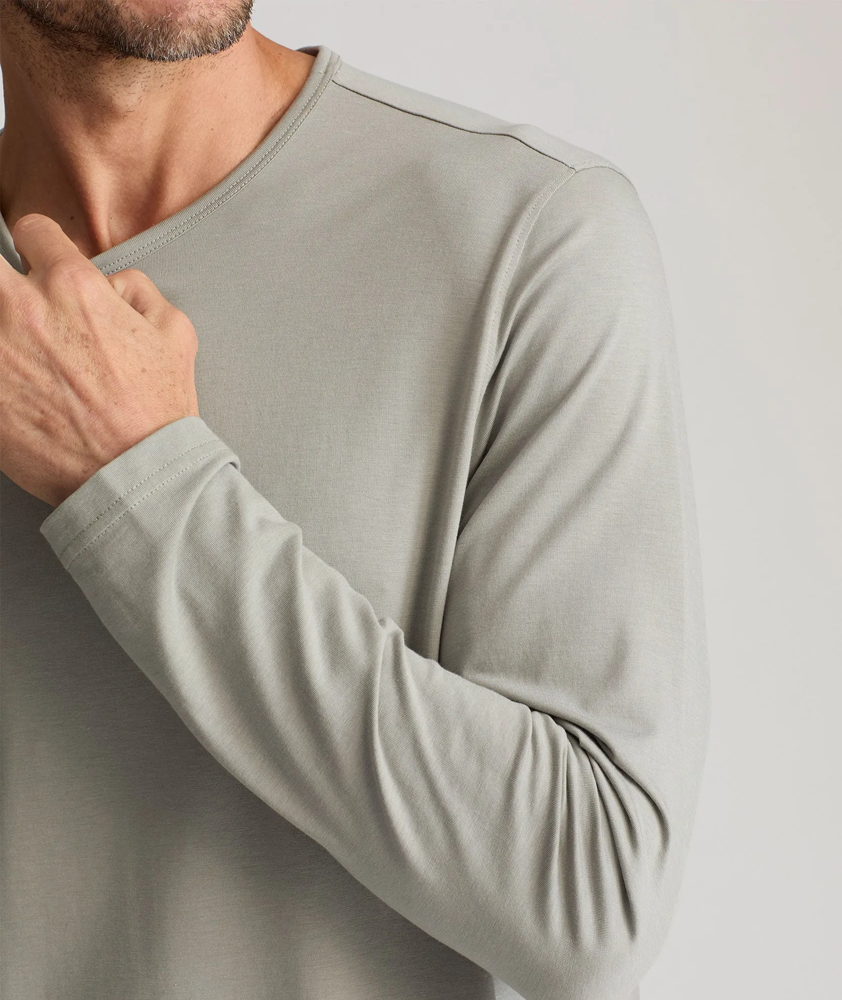 EcoSoft? Long-Sleeve Tee Smooth Look Seasonal Layer