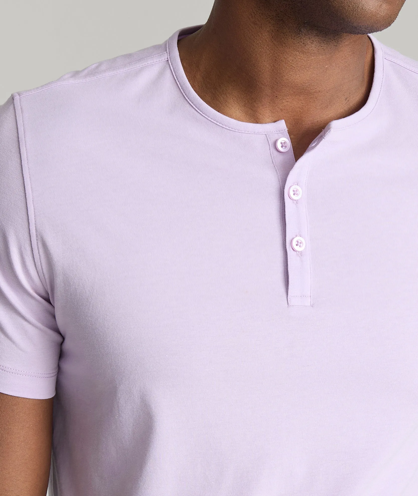 EcoSoft? Short-Sleeve Henley Anti Bacterial Treatment