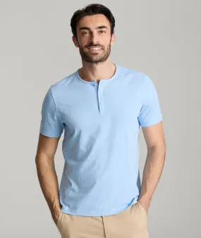 EcoSoft? Short-Sleeve Henley sports performance brandable