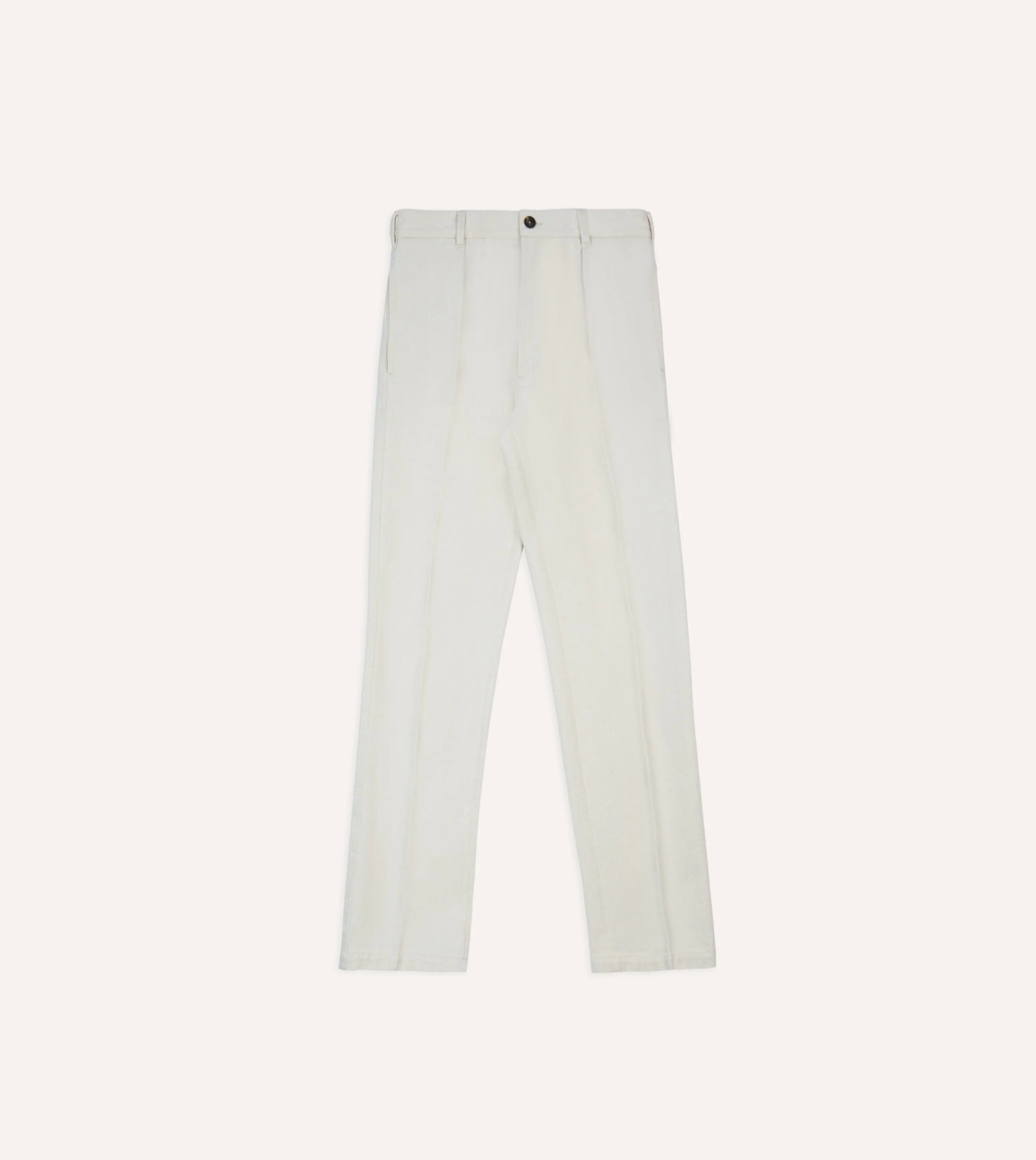 Sleek Style Everyday Comfort Wear Ecru Denim Games Trousers