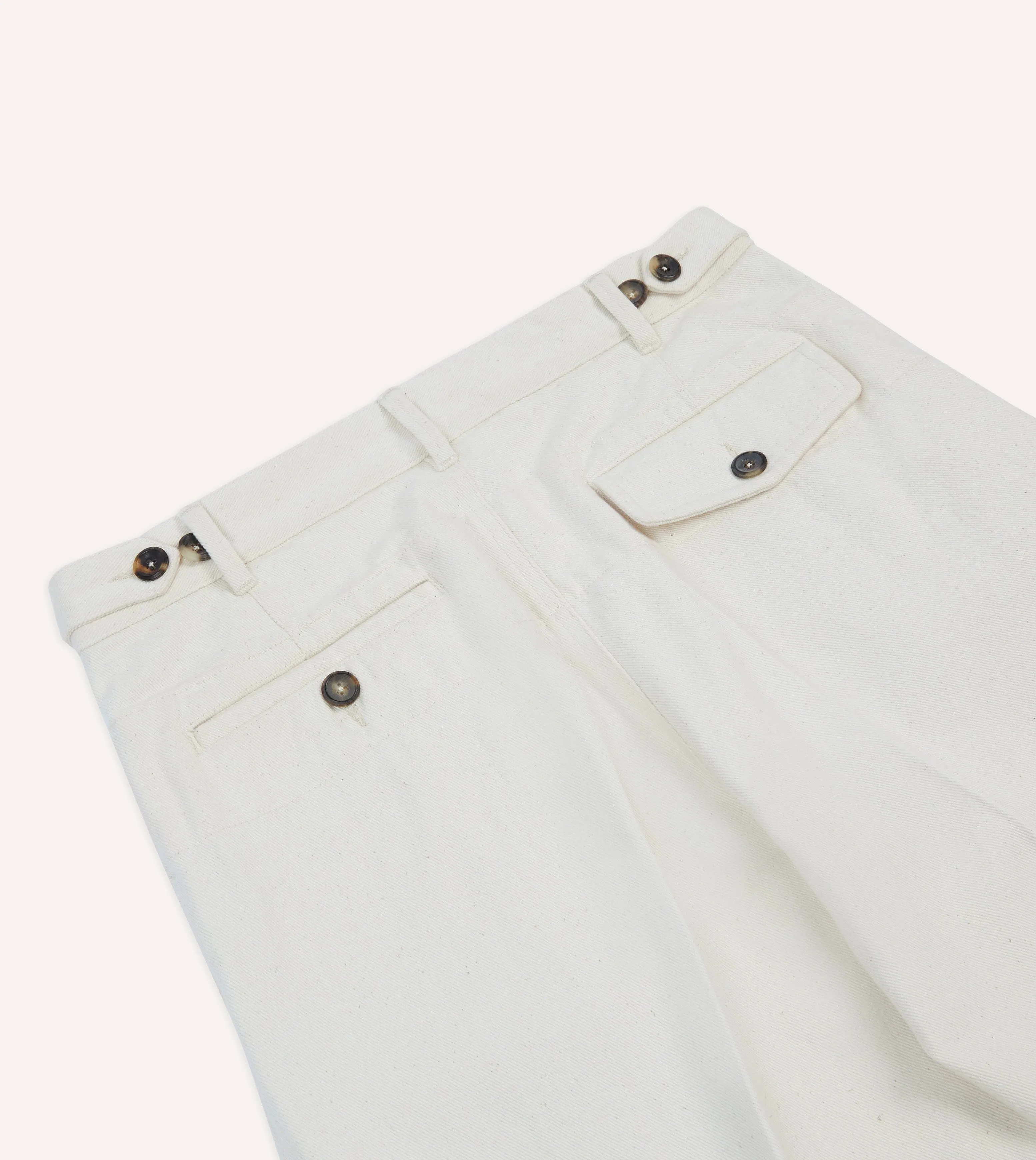 Ecru Denim Games Trousers Sporty Design