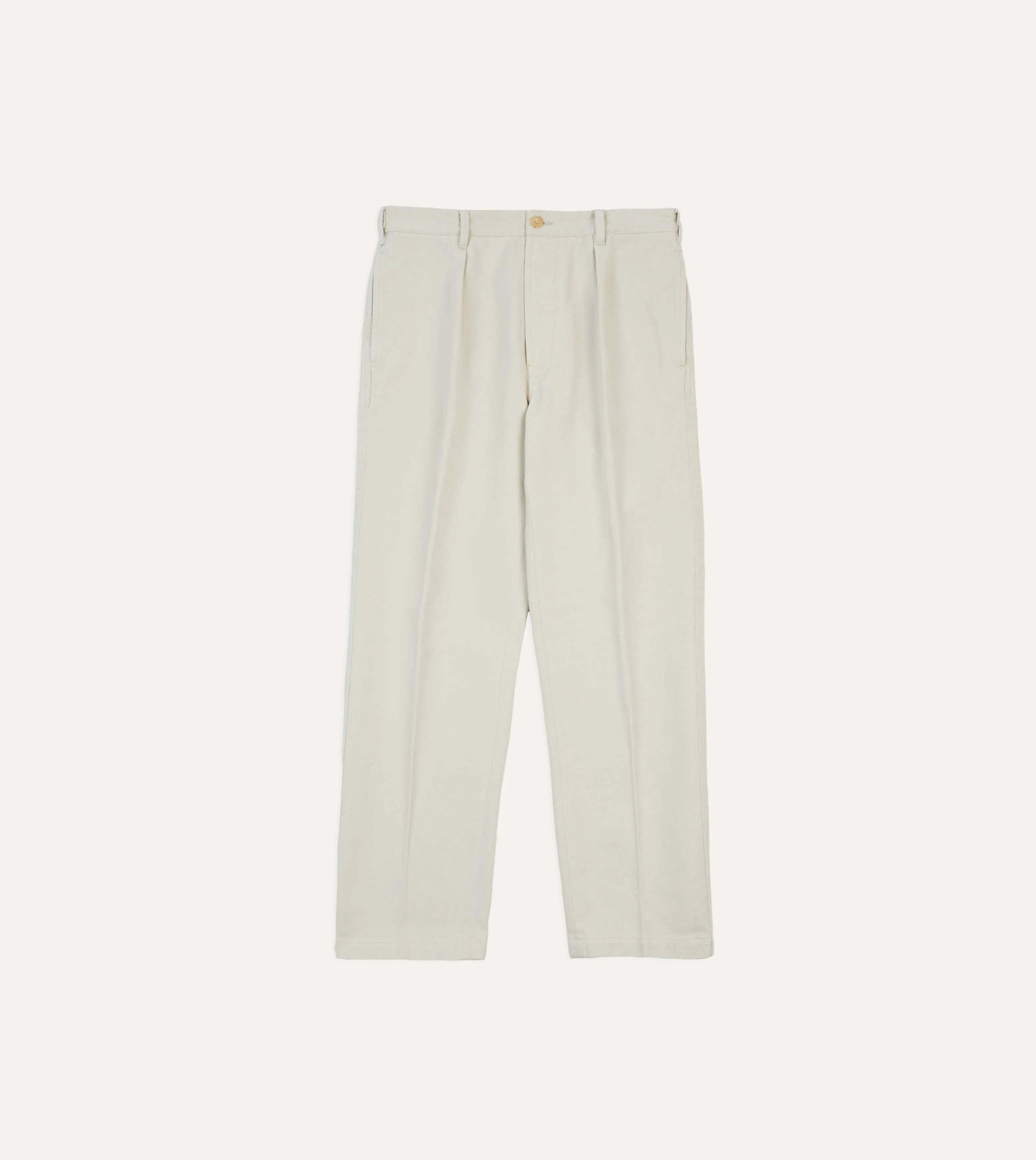 Ecru Heavy Cotton Twill Games Trousers Outdoor Use Essential Look