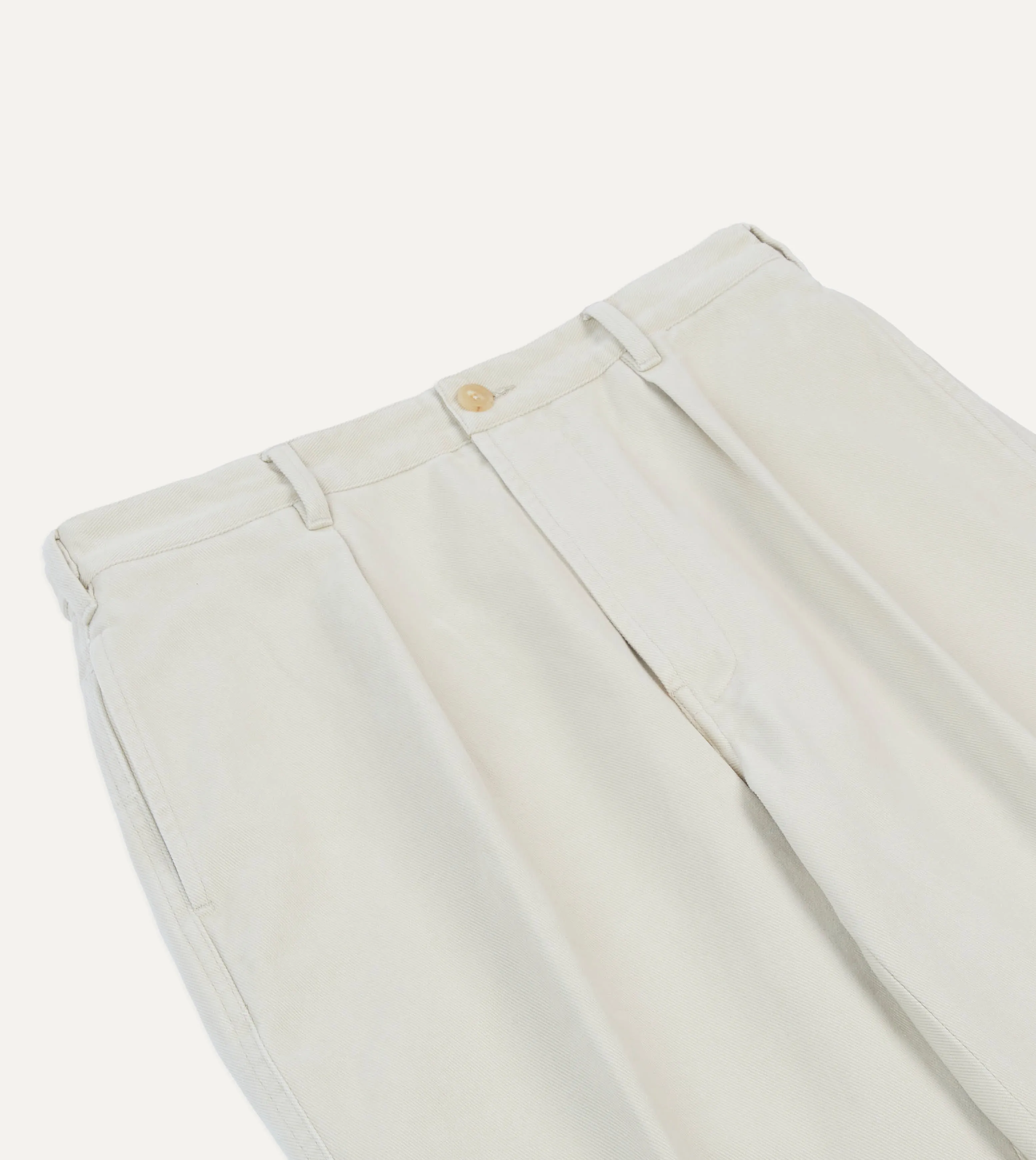 Ecru Heavy Cotton Twill Games Trousers DurablePolyester Long Use