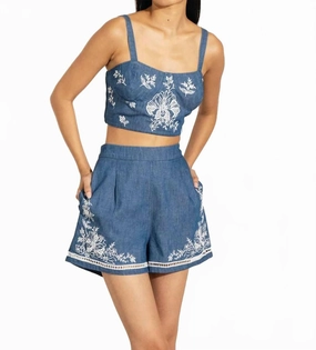 Mia Shorts In Ocean Blue Tennis shorts